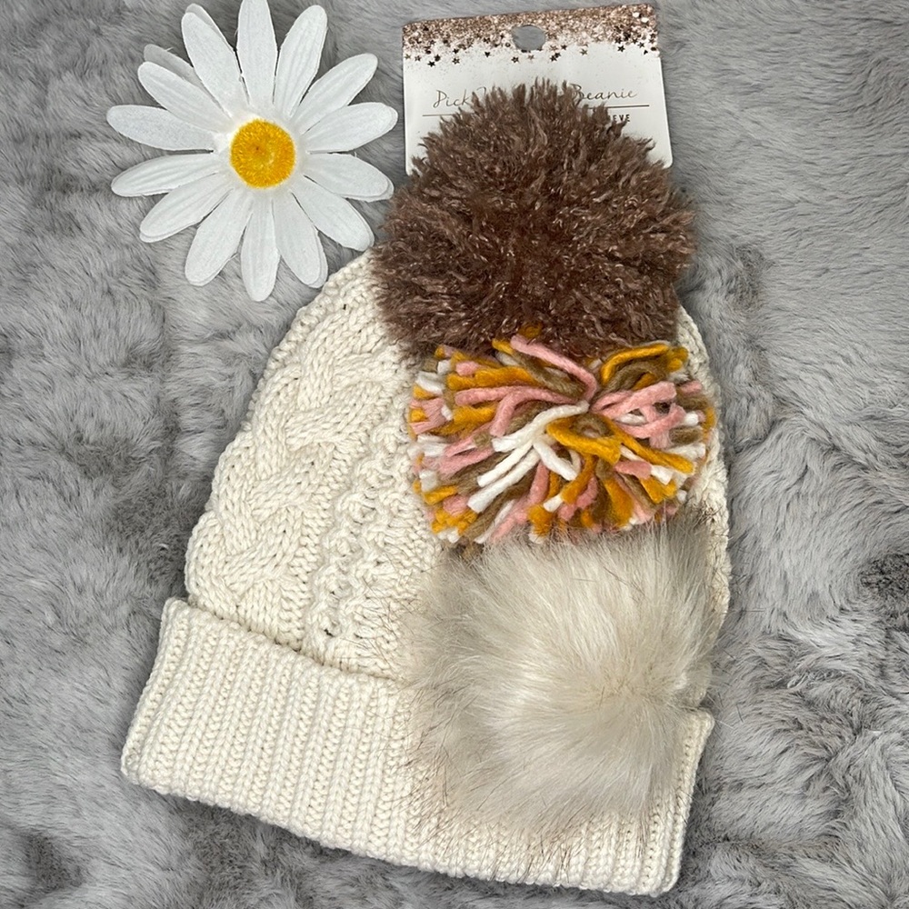 Pick Your Pom Beanie by Time and Tru